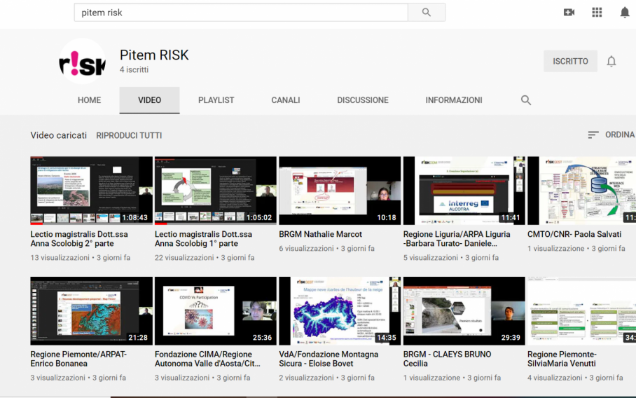 canale youtube PITEM RISK