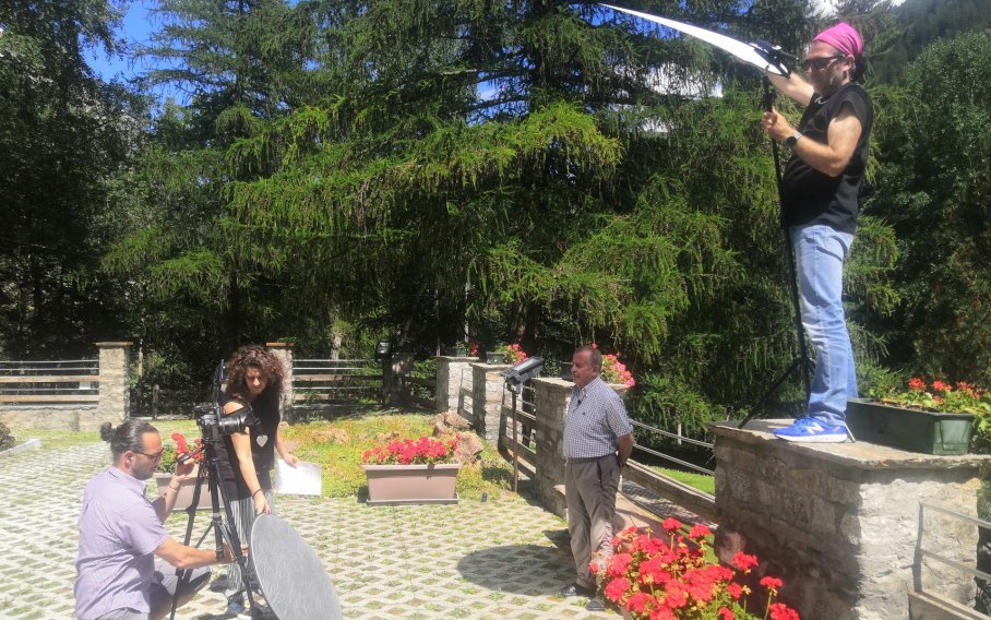 sul set con Lorenzino Fosson