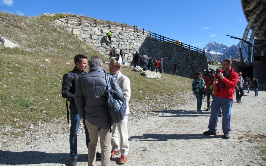sul set a Courmayeur 8 ottobre 2021