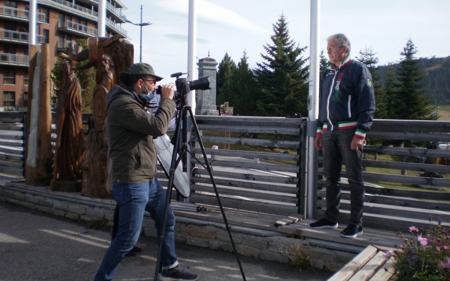 sul set con Gianni Poncet
