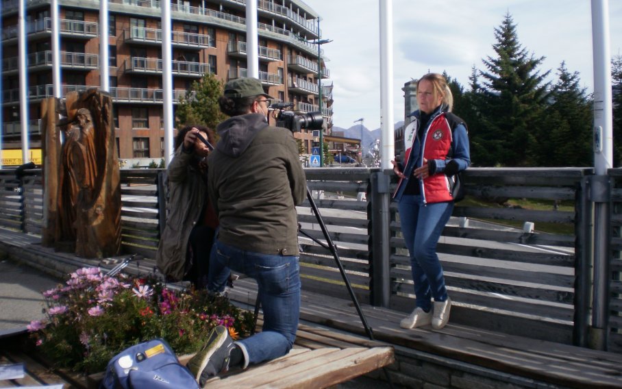sul set con Sabina Matheoud